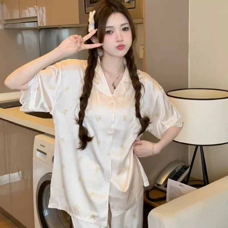 Rose Satin Breeze Sleepwear Set