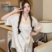 Rose Satin Breeze Sleepwear Set