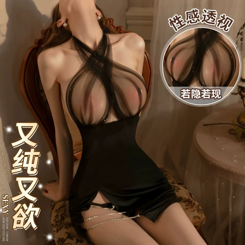 Midnight Veil™ Sheer Lingerie Dress