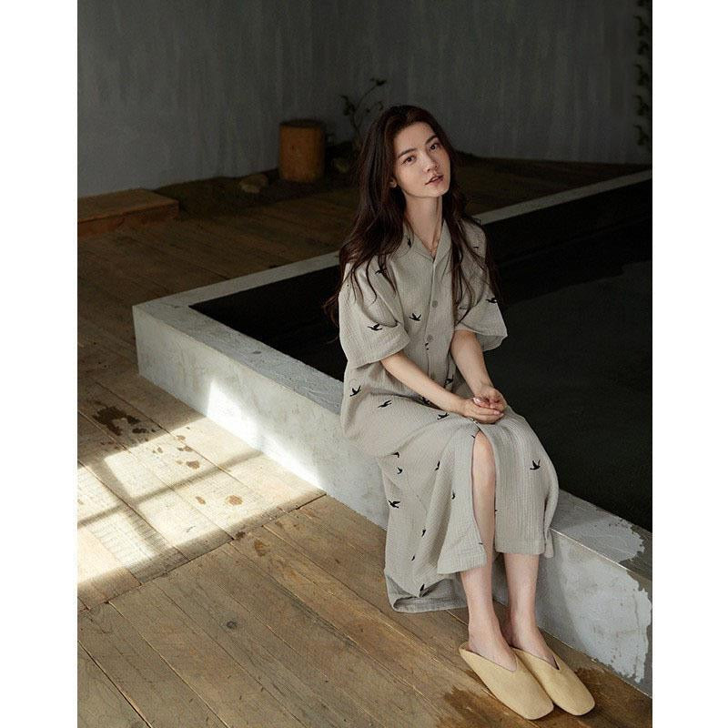 Oversized Button Down Lounge Sleep Shirt