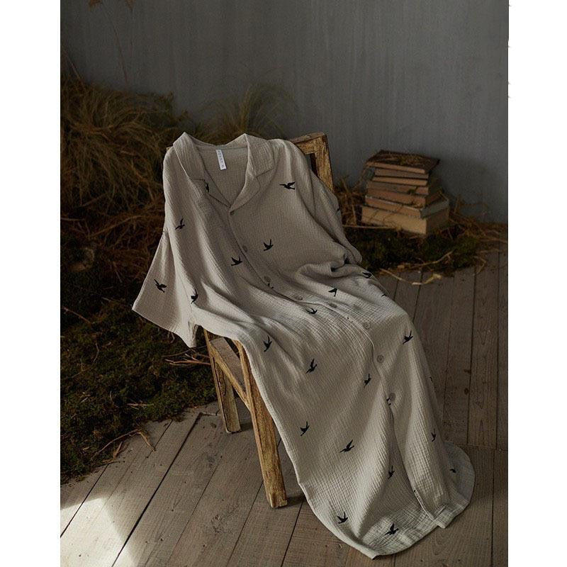 Oversized Button Down Lounge Sleep Shirt