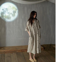 Oversized Button Down Lounge Sleep Shirt