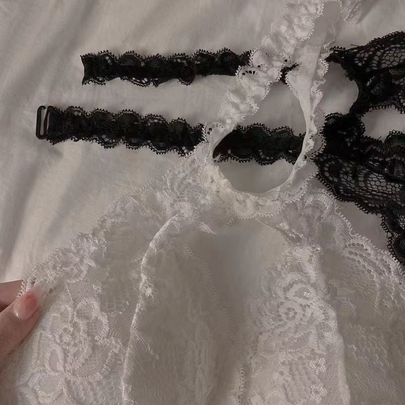 See Through Open Chest Lace Corset