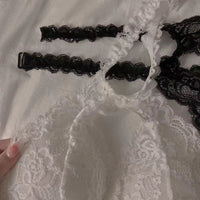 See Through Open Chest Lace Corset