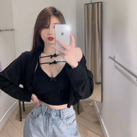 Double Bowknot Straps Push-up Padding Tank Top