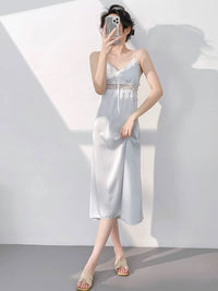 Women’s Satin Slip Dress Lingerie Set