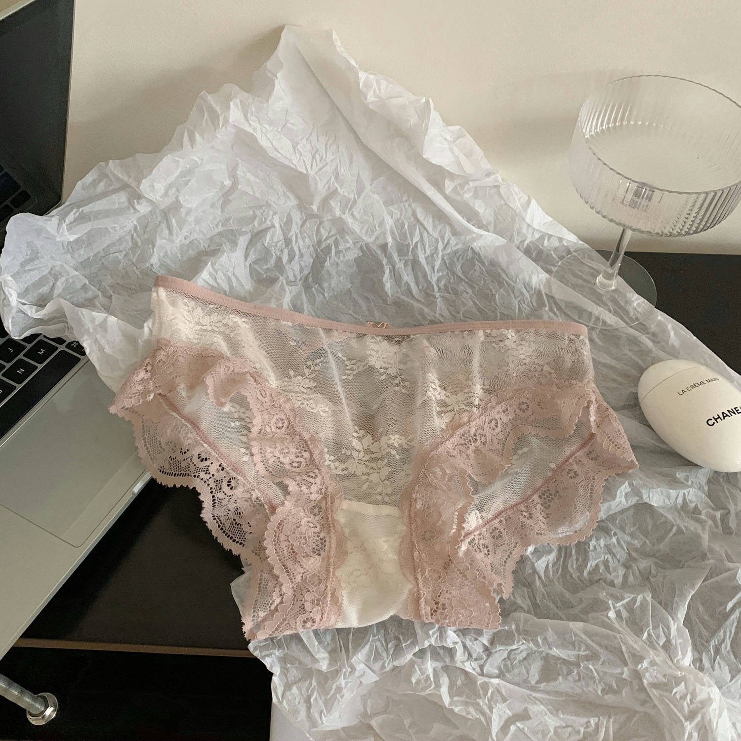 Cotton Lace Cross-Strap Comfort Underwear