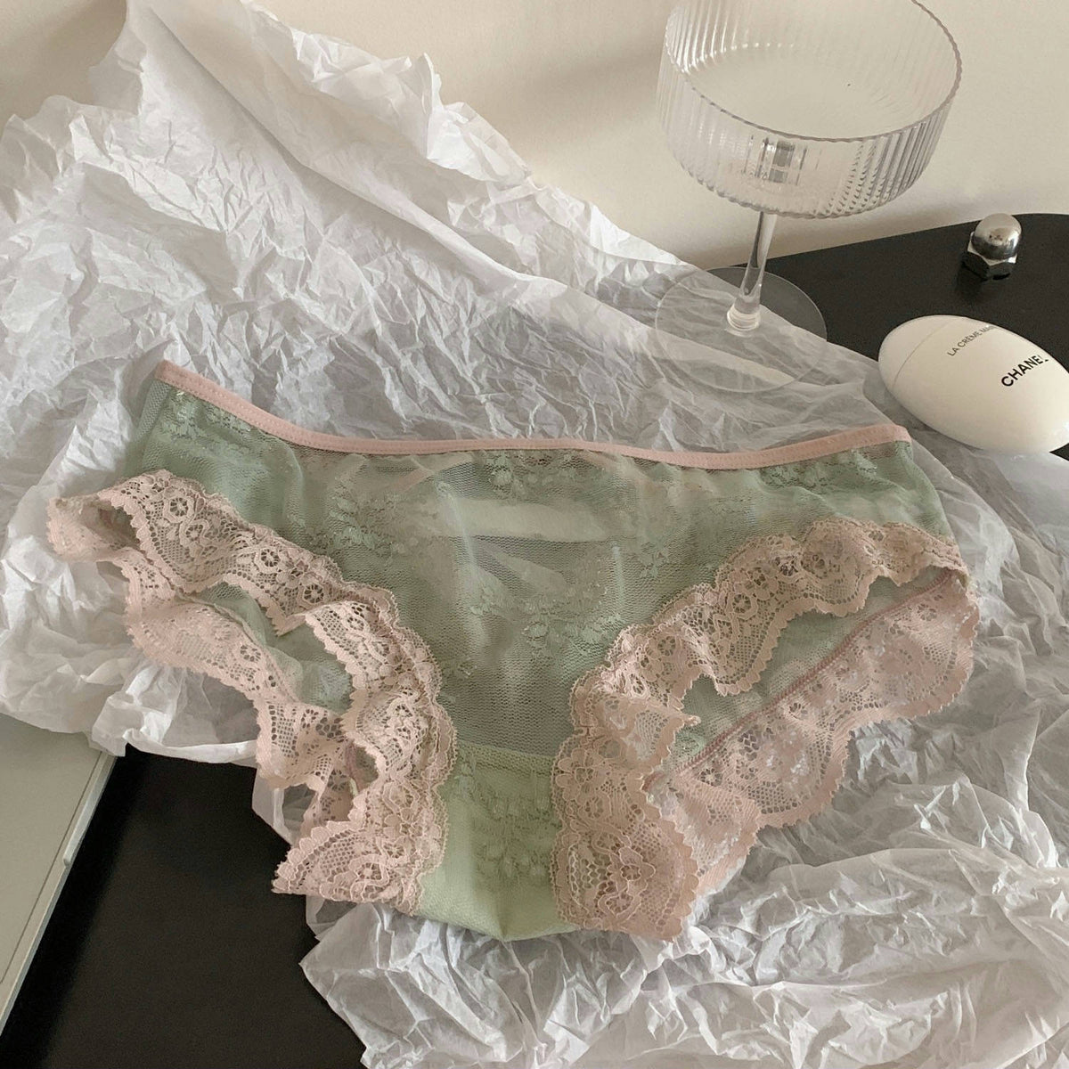 Cotton Lace Cross-Strap Comfort Underwear