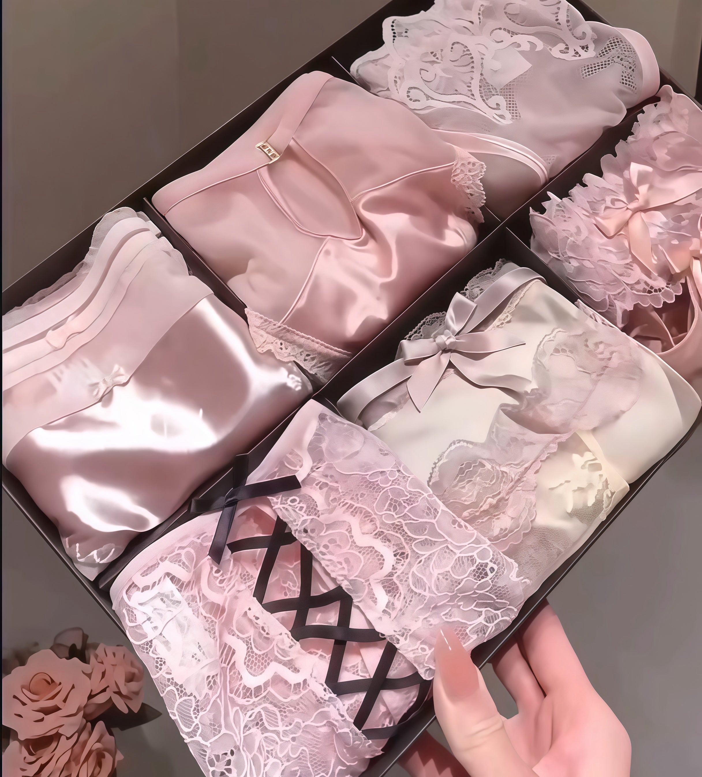 Sweet Pink Seduction Panty Box- 6 Pack