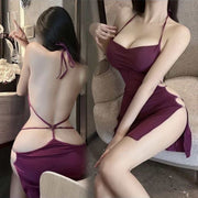 Satin Backless Mini Dress | Cutout Bodycon Dress