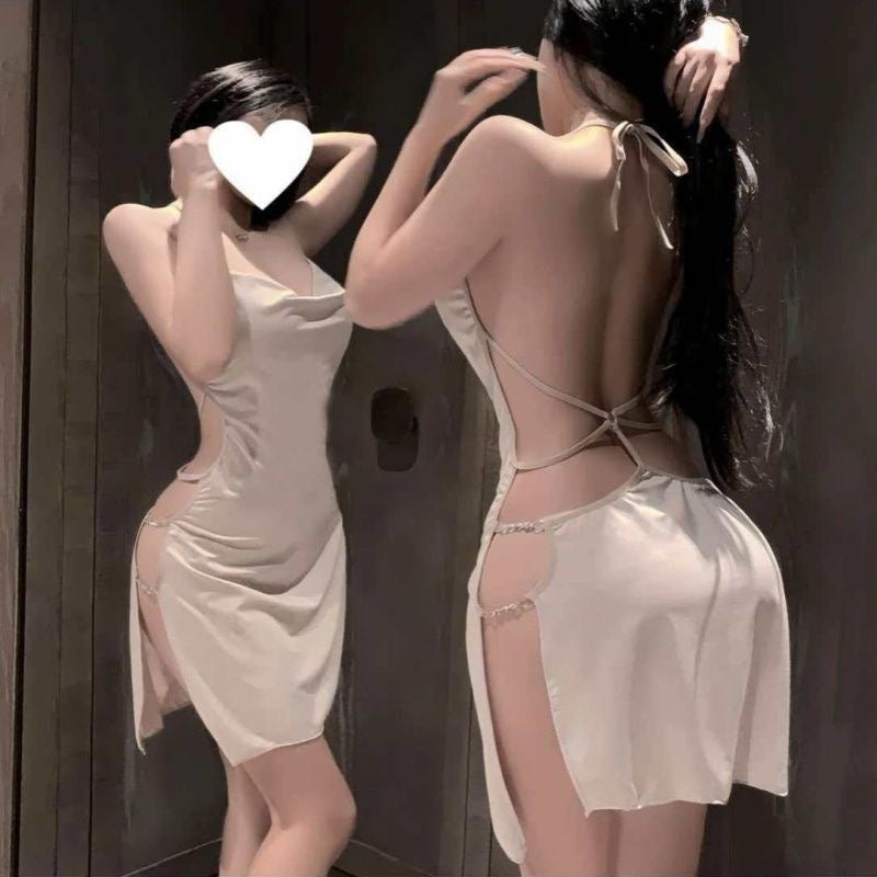 Satin Backless Mini Dress | Cutout Bodycon Dress