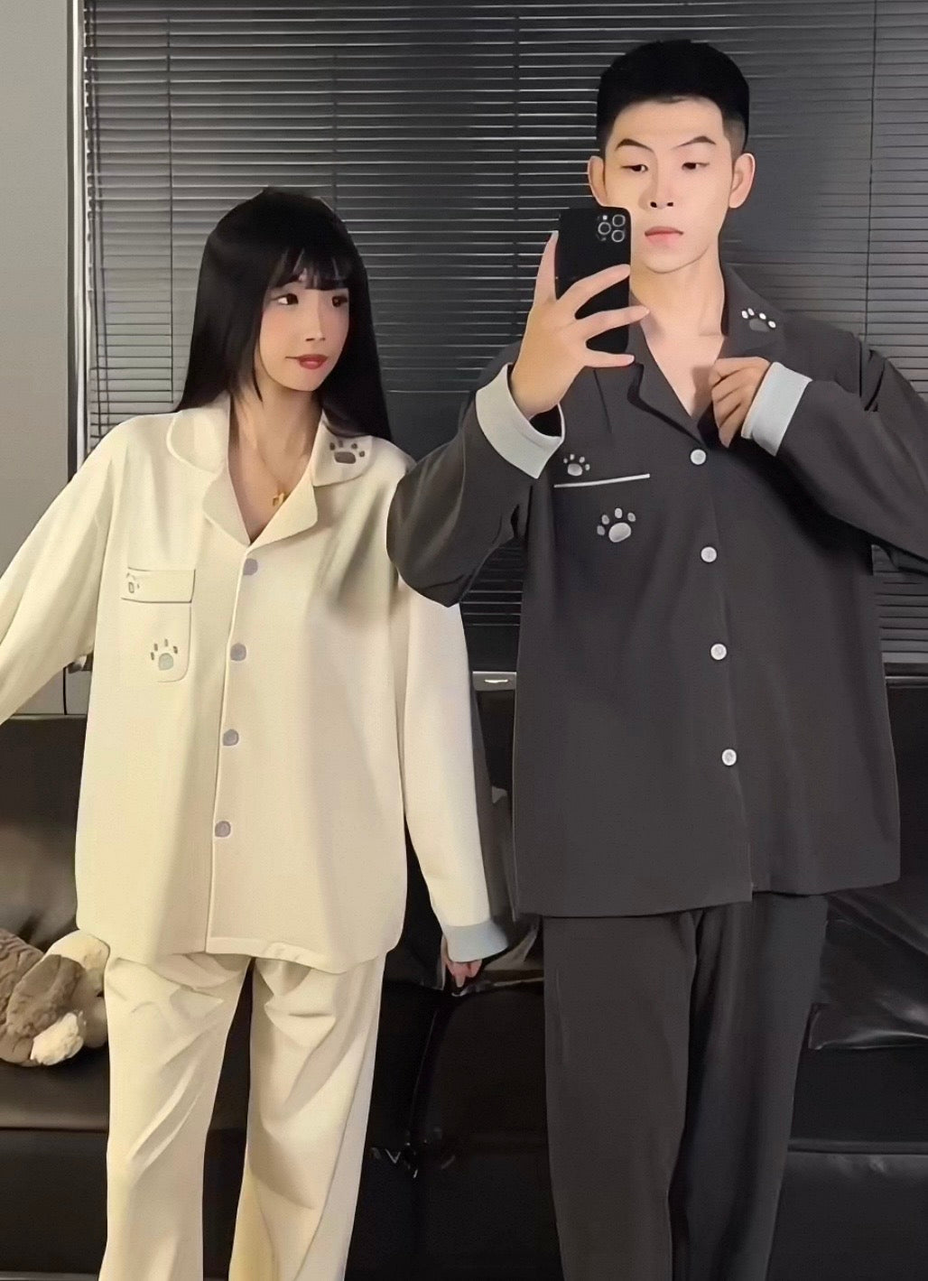 Couples Matching Cozy Thermal Pajama Set