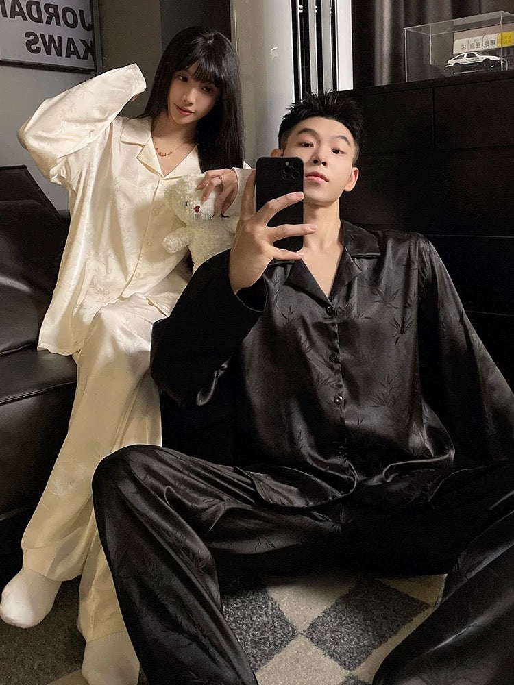 Couples Matching Satin Ice-Silk Pajama Set