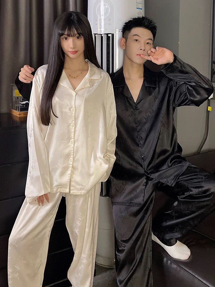 Couples Matching Satin Ice-Silk Pajama Set