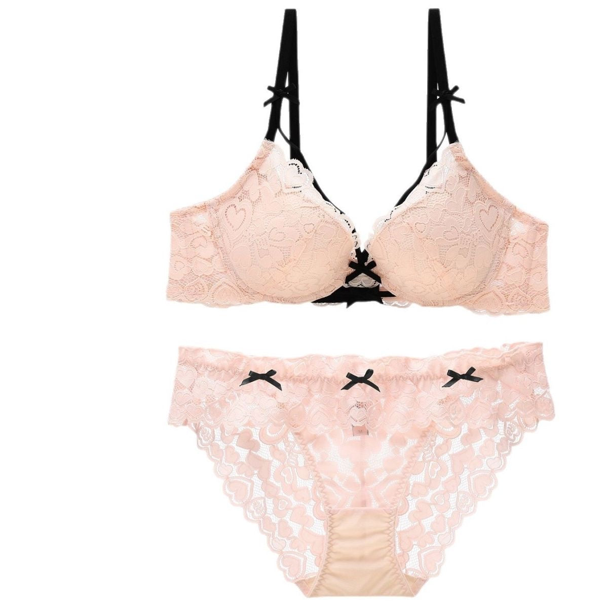 Floral Lace Push-Up Bra & Panty Set – 3 Styles