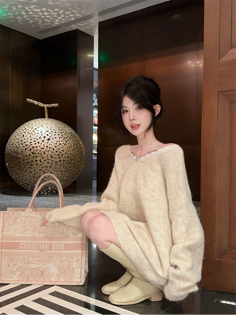 Women's Open-Back Bow Knit Sweater