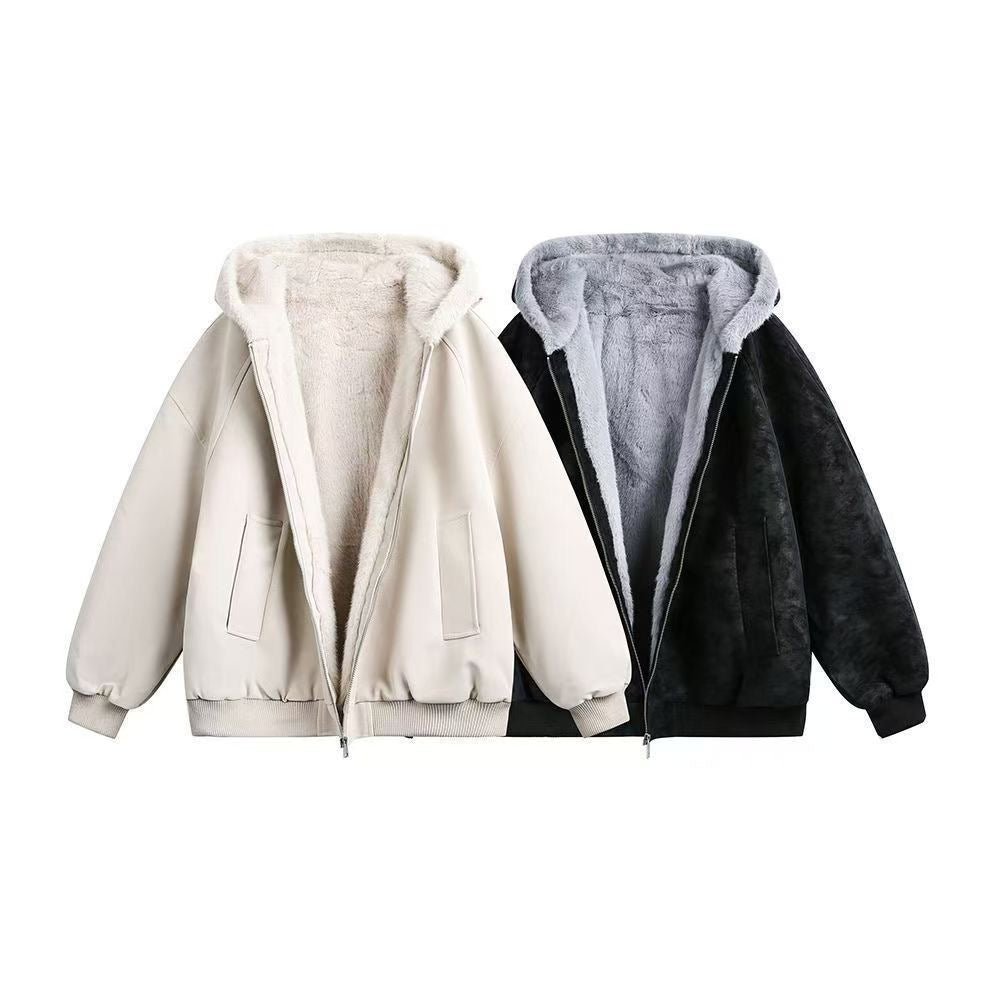 Women's Plush-Lined Hooded Winter Jacket