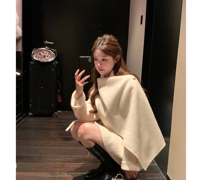 Women's Double-Faced Wool Blend Belted Coat