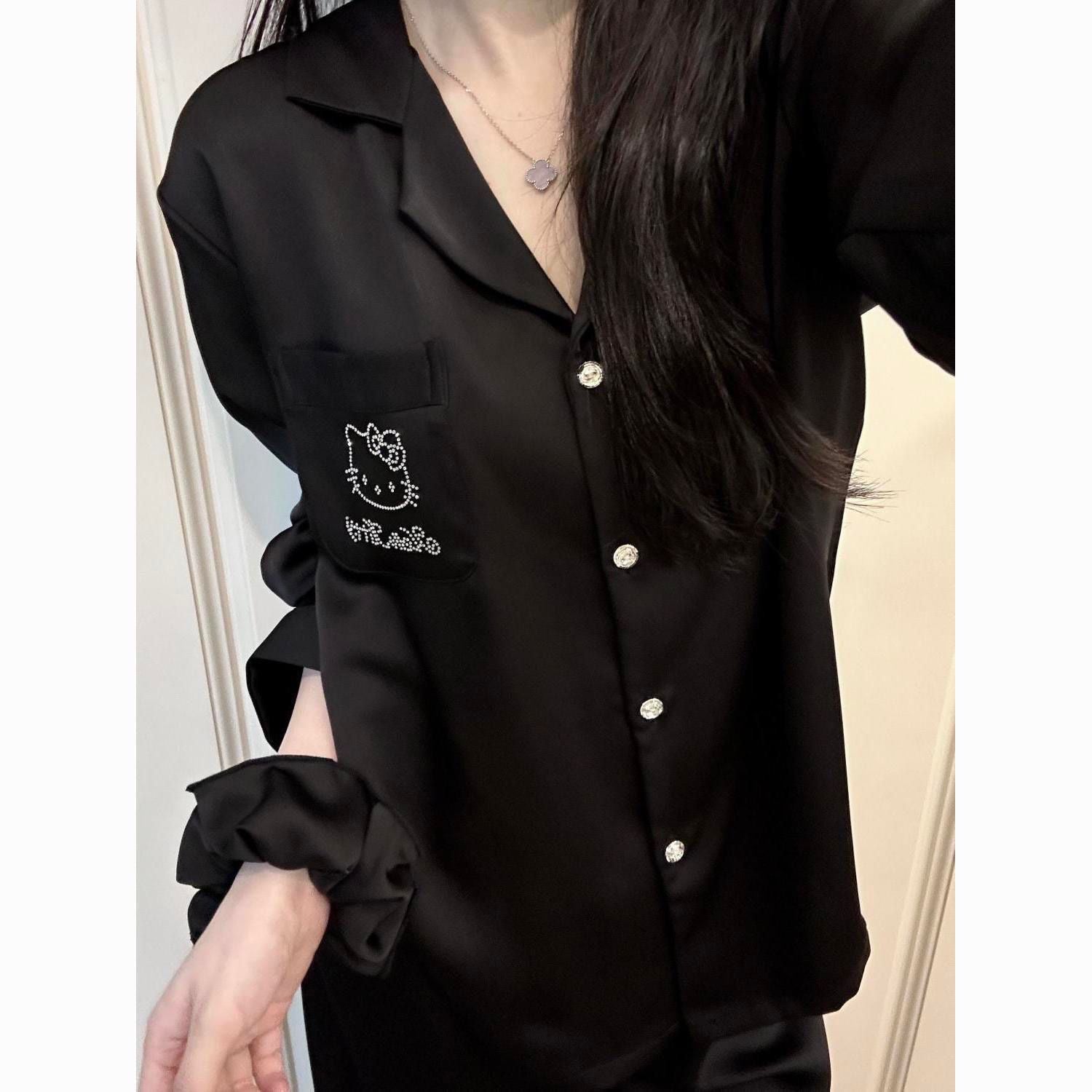 Premium Satin Hello Kitty Cooling Lounge Set