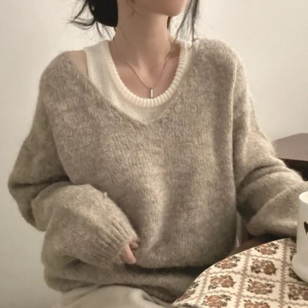 Cozy Oversized Knit Sweater & Pants Set