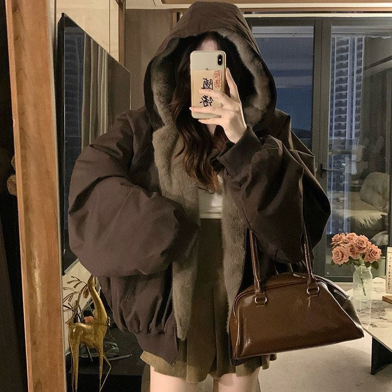 Reversible Faux Fur-Lined Winter Jacket