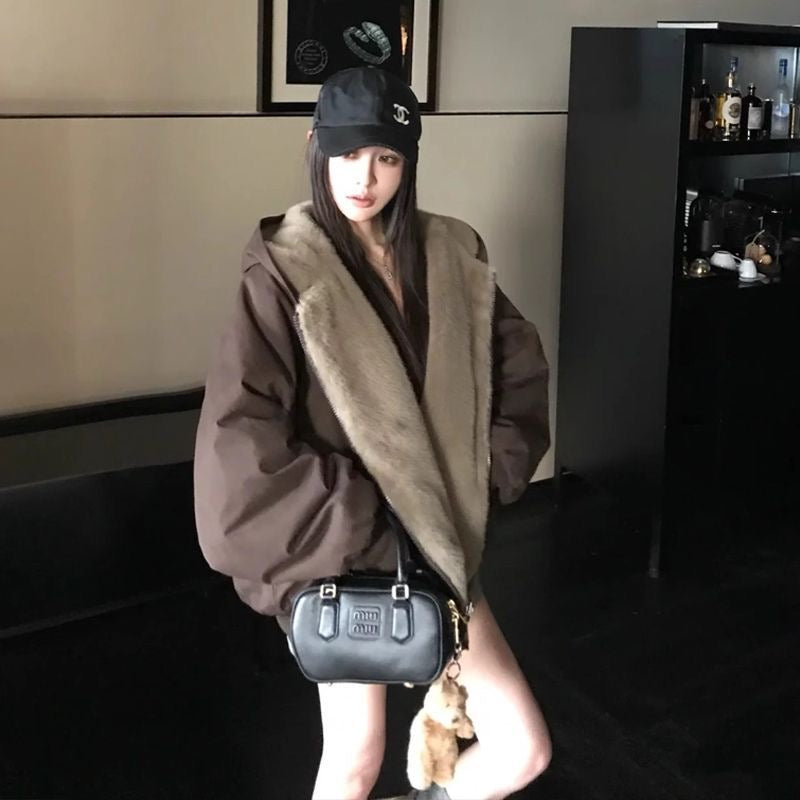 正反两穿｜加厚加绒防风防水冬季外套