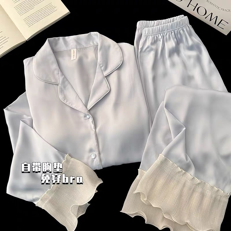 SilkTouch Satin Lounge Set with Built-in Support