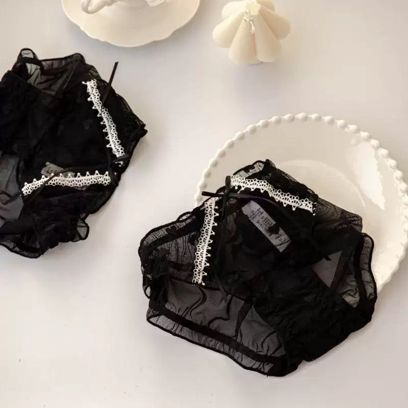 Lace Veil See-Through Underwear