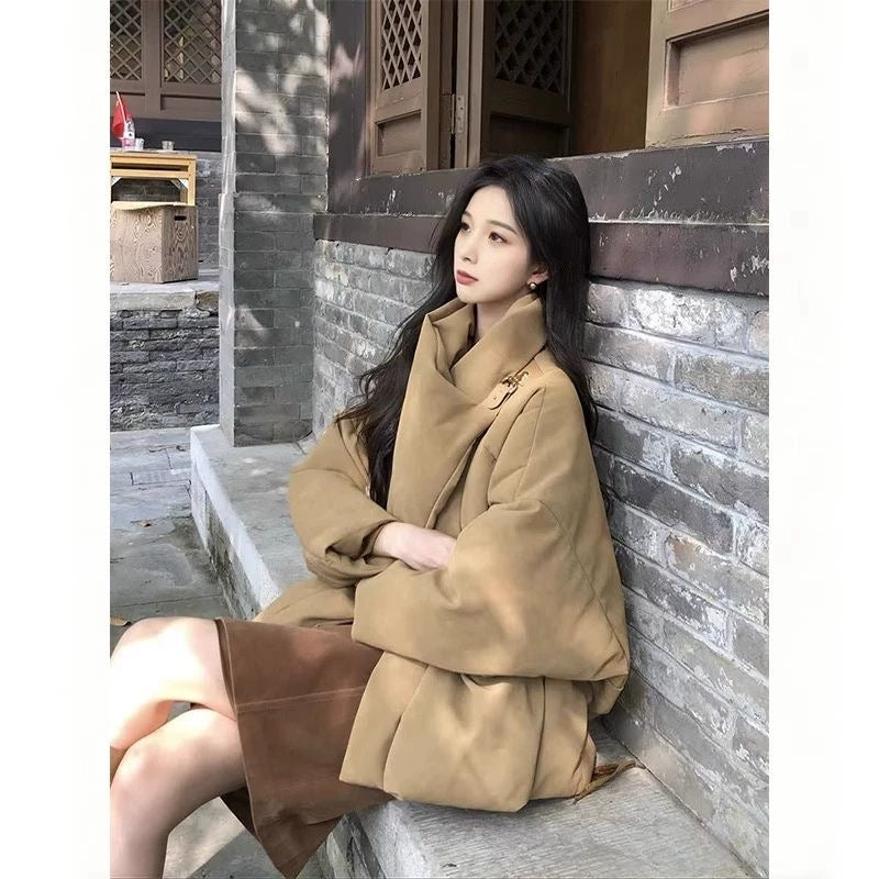 高含绒量｜韩系慵懒风宽松面包羽绒服