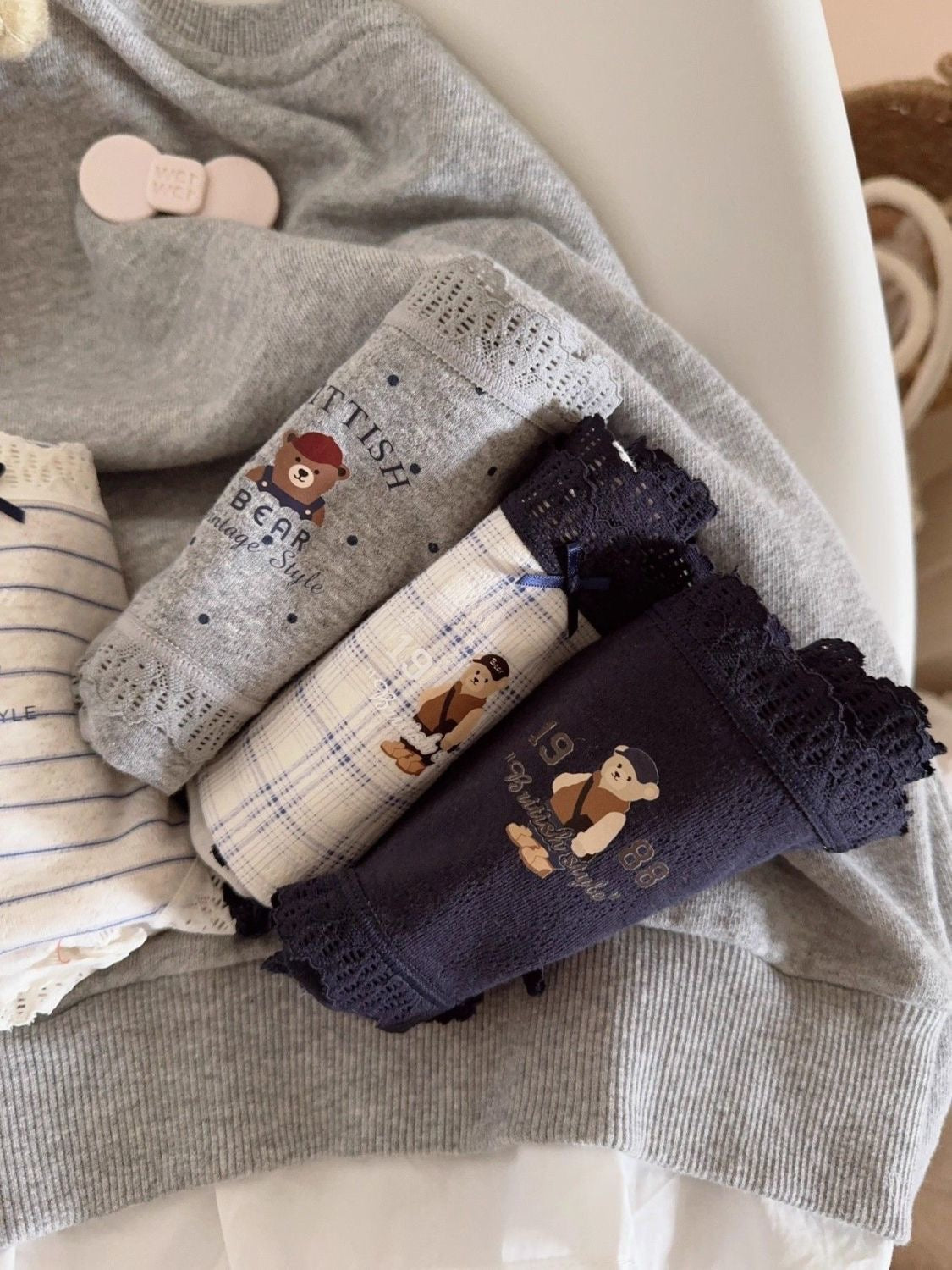 British Style Bear Cotton Antibacterial Soft 6-Pack Panties