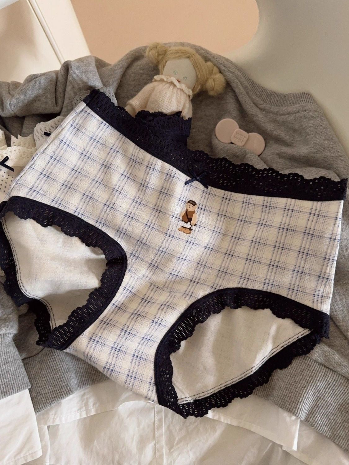 British Style Bear Cotton Antibacterial Soft 6-Pack Panties