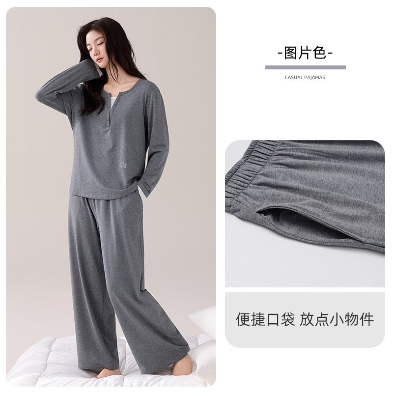 纯棉大弹性亲肤吸汗带胸垫家居服