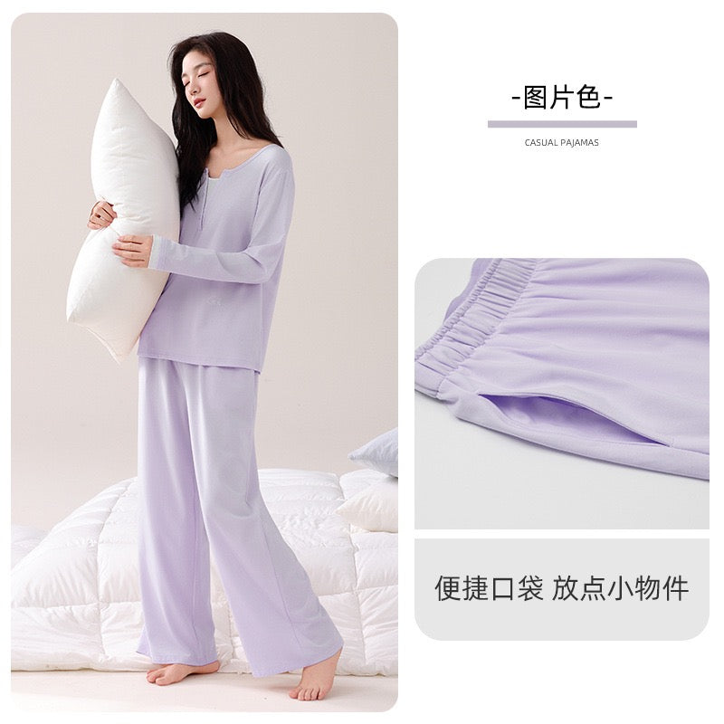 纯棉大弹性亲肤吸汗带胸垫家居服