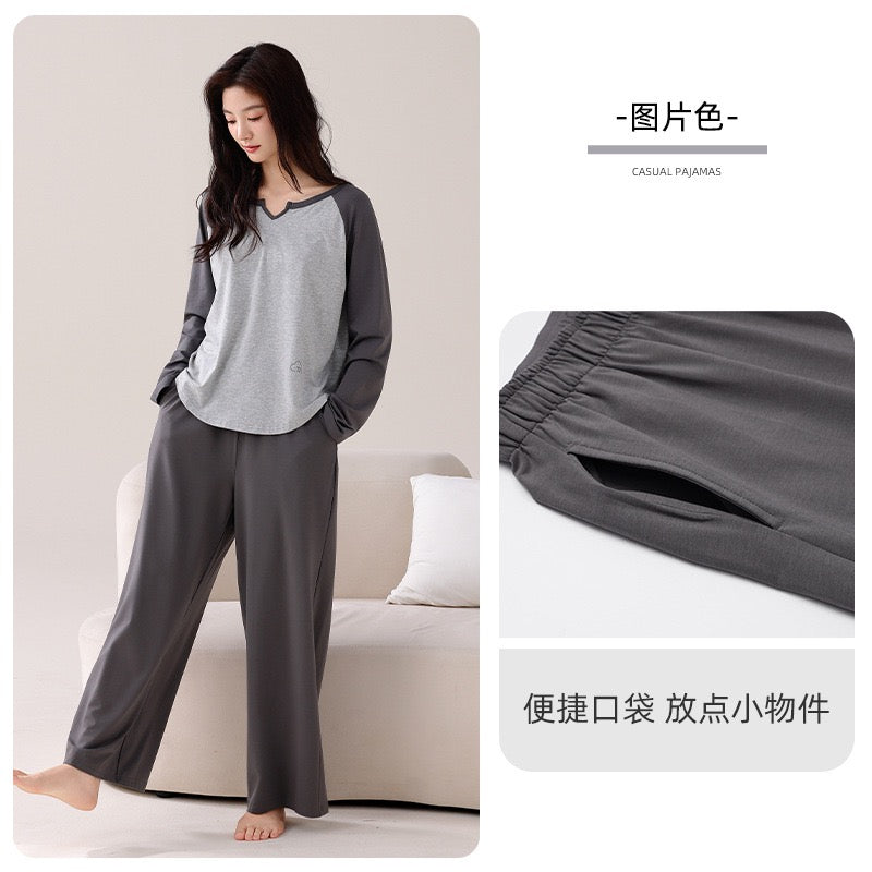 纯棉大弹性亲肤吸汗带胸垫家居服