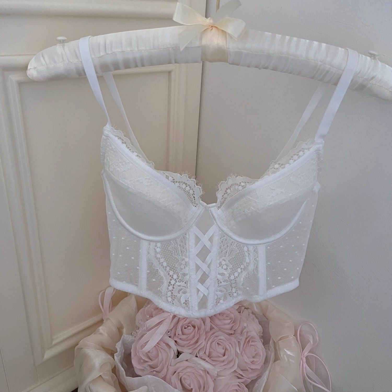 辣妹性感蕾丝鱼骨聚拢文胸