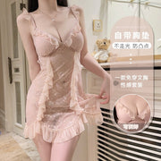 网纱粉色透视可爱性感睡裙