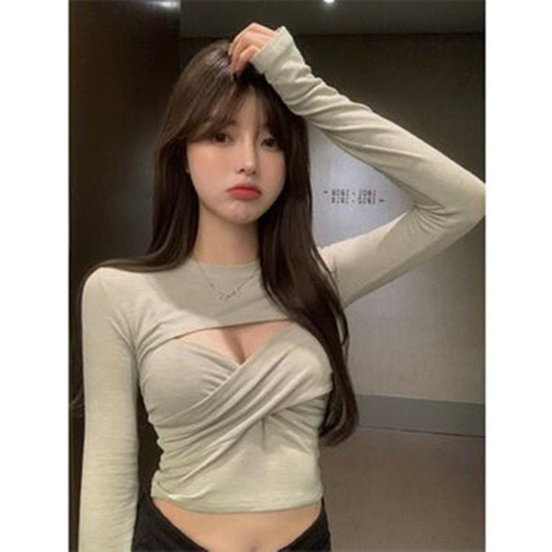 Low Cut Cropped Thin Sexy Base Top