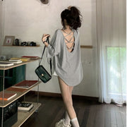 宽松纯棉显瘦美背打底衫