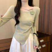高弹轻薄不规则美背上衣