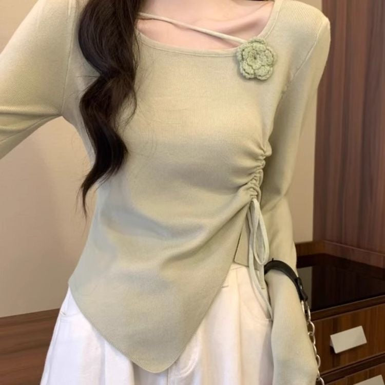 高弹轻薄不规则美背上衣