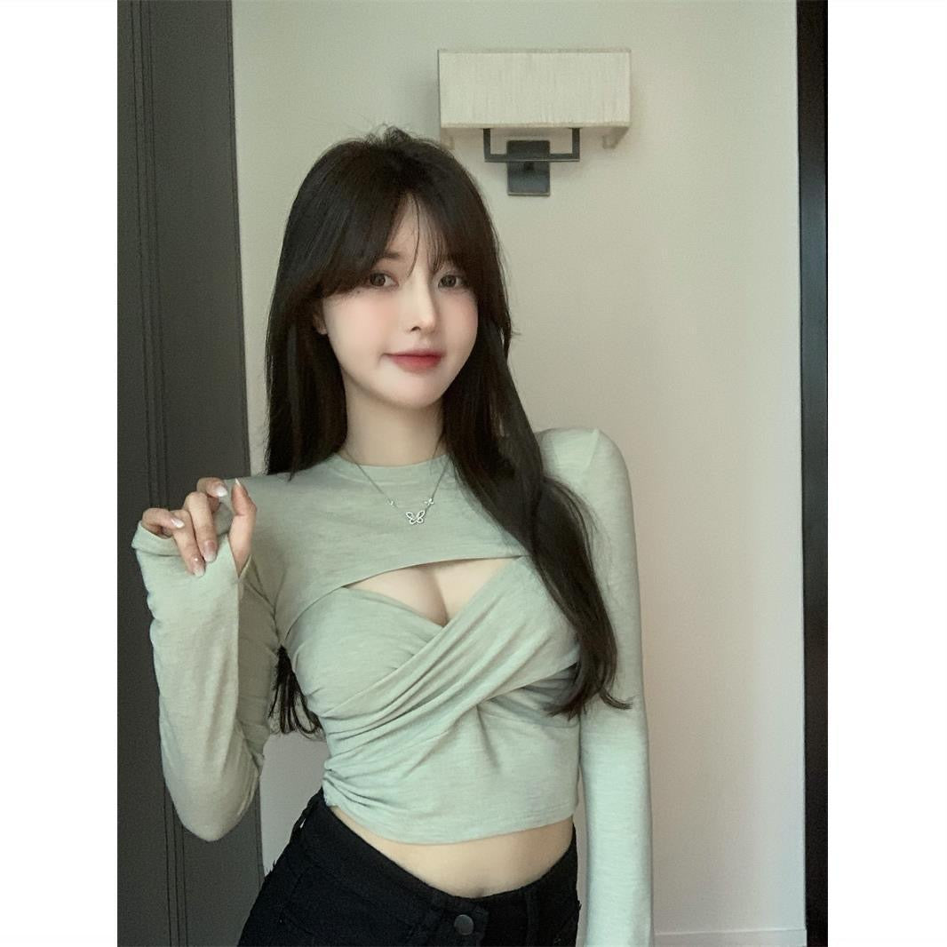 Low Cut Cropped Thin Sexy Base Top