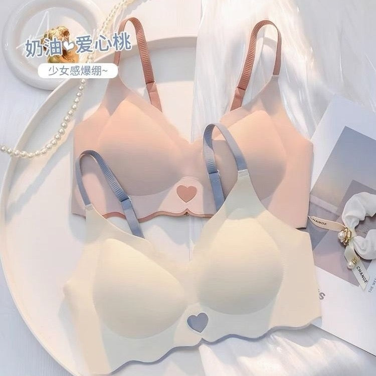 No-Wire Anti-Sag Gathered Support Bra