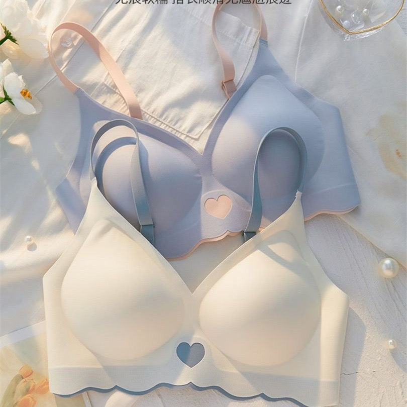 No-Wire Anti-Sag Gathered Support Bra