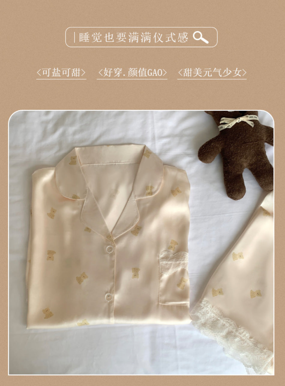 Rose Satin Breeze Sleepwear Set