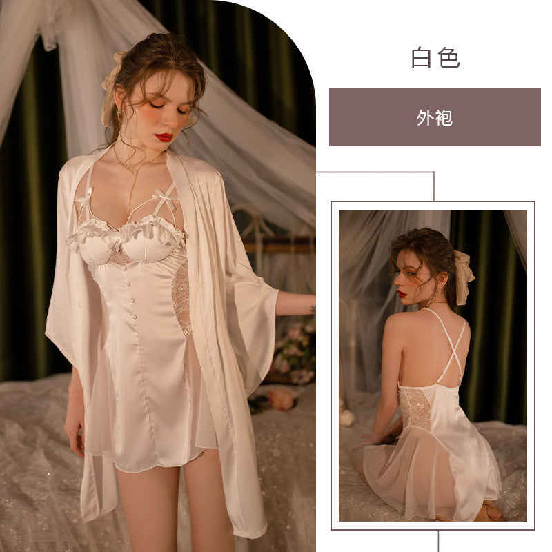 Sexy Camisole Mesh Ice Silk Nightdress