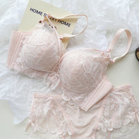 French Lift™ Wireless Lace Bra Set – Ultra Light, Deep V Support