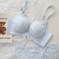 French Lift™ Wireless Lace Bra Set – Ultra Light, Deep V Support