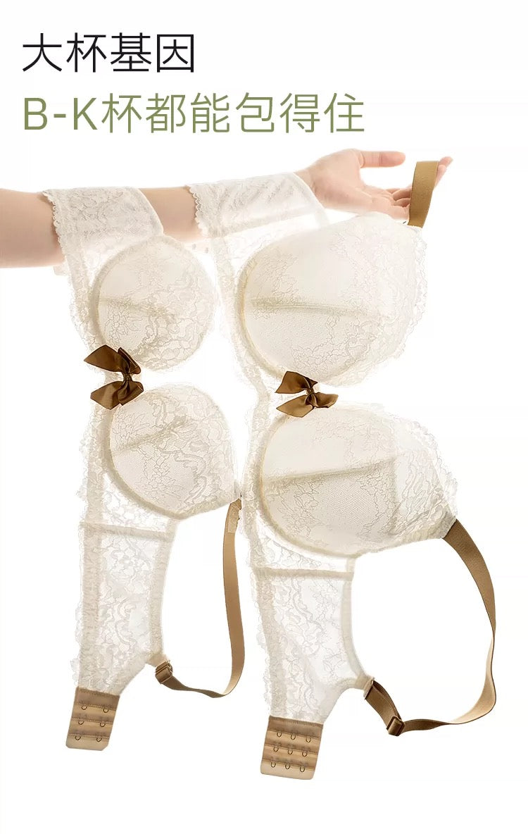 Bow Lace Strapless Lift Bra | Ultra-Thin Seamless Support