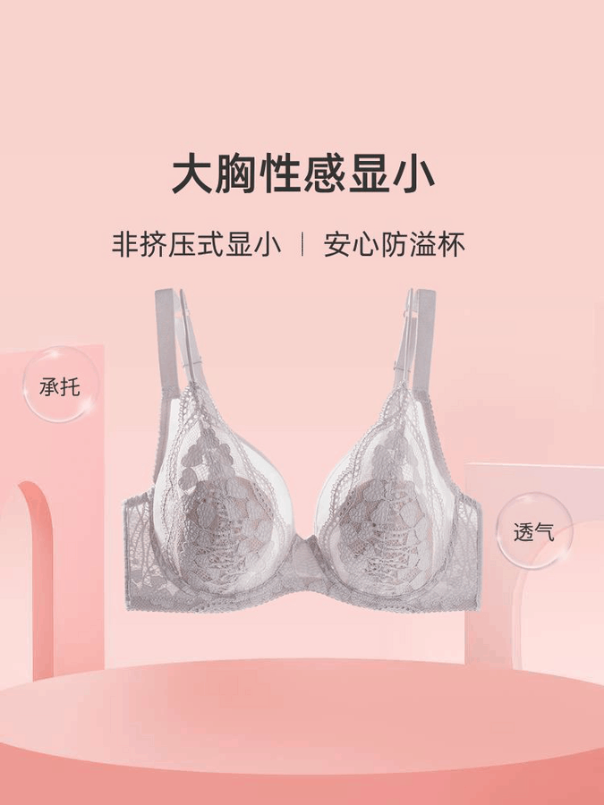 French Lace Ultra-Thin Bra for Large Bust | Sexy Supportive Lift Bra