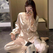 Soft Glam Lace Satin Sleepwear Set